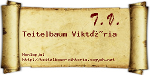 Teitelbaum Viktória névjegykártya